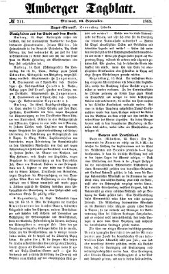 Amberger Tagblatt Mittwoch 15. September 1869