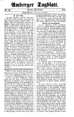 Amberger Tagblatt Montag 18. Oktober 1869