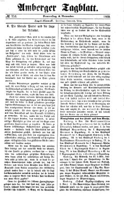 Amberger Tagblatt Donnerstag 4. November 1869