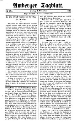 Amberger Tagblatt Freitag 5. November 1869