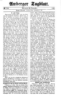 Amberger Tagblatt Mittwoch 24. November 1869