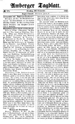 Amberger Tagblatt Dienstag 30. November 1869