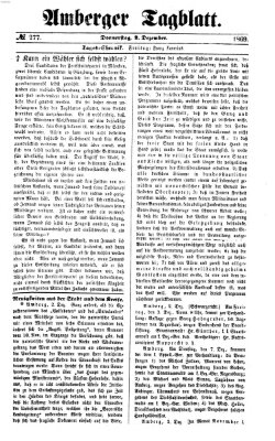 Amberger Tagblatt Donnerstag 2. Dezember 1869