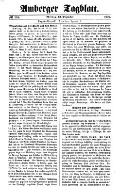 Amberger Tagblatt Montag 13. Dezember 1869