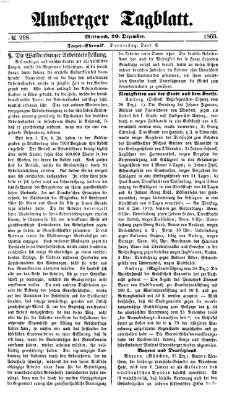 Amberger Tagblatt Mittwoch 29. Dezember 1869