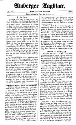 Amberger Tagblatt Donnerstag 30. Dezember 1869