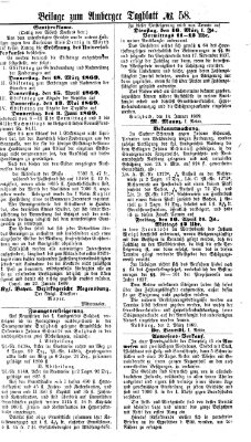 Amberger Tagblatt Donnerstag 11. März 1869