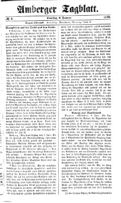 Amberger Tagblatt Samstag 8. Januar 1870