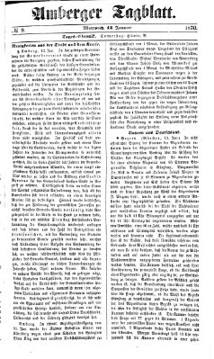 Amberger Tagblatt Mittwoch 12. Januar 1870