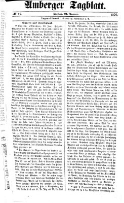 Amberger Tagblatt Freitag 21. Januar 1870