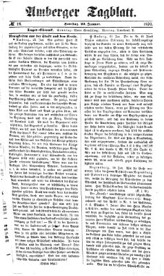 Amberger Tagblatt Samstag 22. Januar 1870