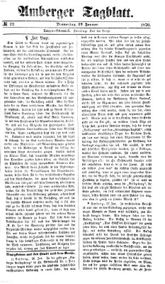 Amberger Tagblatt Donnerstag 27. Januar 1870