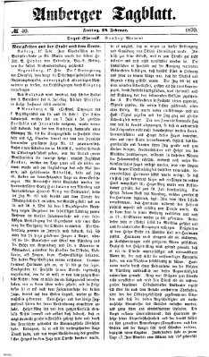 Amberger Tagblatt Freitag 18. Februar 1870