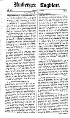 Amberger Tagblatt Dienstag 1. März 1870