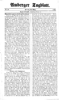 Amberger Tagblatt Freitag 11. März 1870