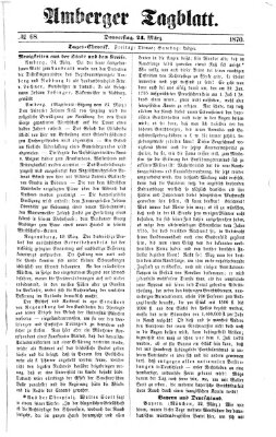 Amberger Tagblatt Donnerstag 24. März 1870