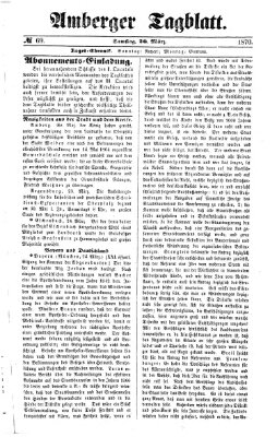 Amberger Tagblatt Samstag 26. März 1870