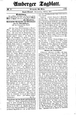 Amberger Tagblatt Mittwoch 30. März 1870