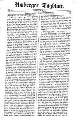 Amberger Tagblatt Freitag 8. April 1870