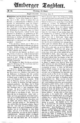 Amberger Tagblatt Montag 11. April 1870