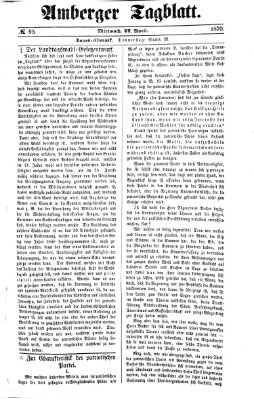 Amberger Tagblatt Mittwoch 27. April 1870