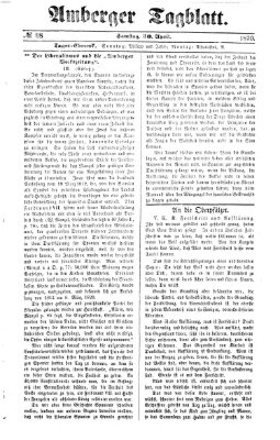 Amberger Tagblatt Samstag 30. April 1870