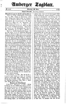 Amberger Tagblatt Montag 16. Mai 1870