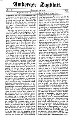 Amberger Tagblatt Mittwoch 25. Mai 1870