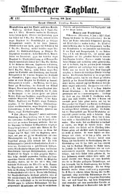 Amberger Tagblatt Freitag 10. Juni 1870