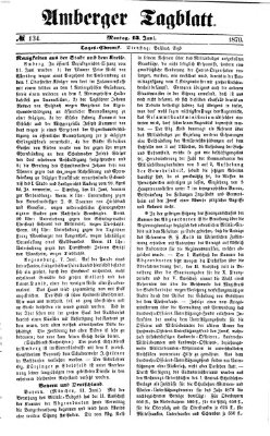Amberger Tagblatt Montag 13. Juni 1870