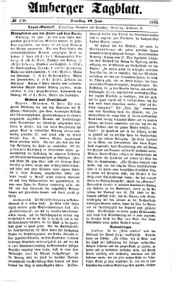 Amberger Tagblatt Samstag 18. Juni 1870