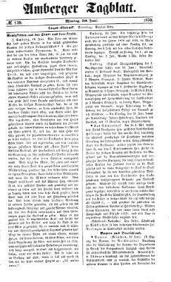 Amberger Tagblatt Montag 20. Juni 1870