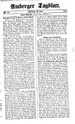 Amberger Tagblatt Mittwoch 22. Juni 1870