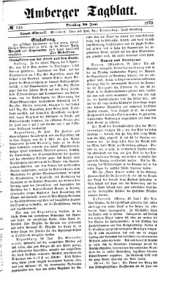 Amberger Tagblatt Dienstag 28. Juni 1870