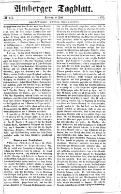 Amberger Tagblatt Freitag 1. Juli 1870