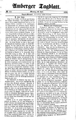 Amberger Tagblatt Montag 11. Juli 1870