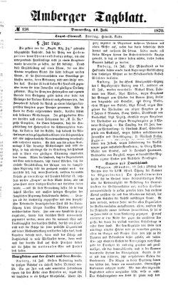 Amberger Tagblatt Donnerstag 14. Juli 1870