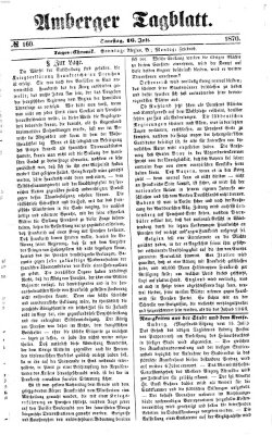 Amberger Tagblatt Samstag 16. Juli 1870