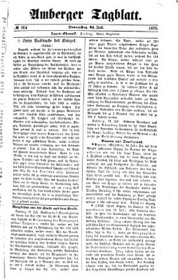 Amberger Tagblatt Donnerstag 21. Juli 1870