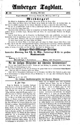 Amberger Tagblatt Samstag 23. Juli 1870