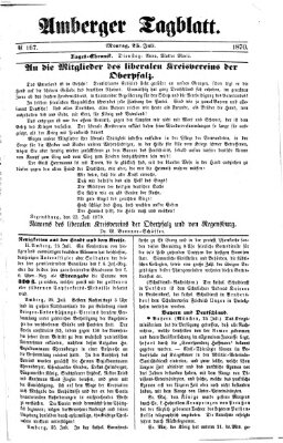 Amberger Tagblatt Montag 25. Juli 1870