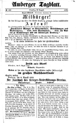 Amberger Tagblatt Dienstag 9. August 1870