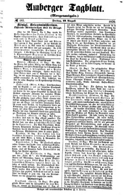 Amberger Tagblatt Freitag 12. August 1870