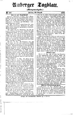 Amberger Tagblatt Freitag 19. August 1870