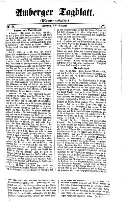 Amberger Tagblatt Freitag 26. August 1870