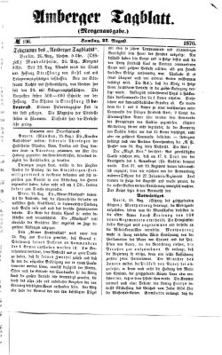 Amberger Tagblatt Samstag 27. August 1870