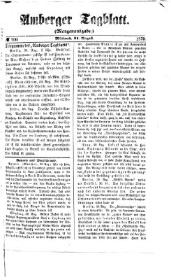 Amberger Tagblatt Mittwoch 31. August 1870