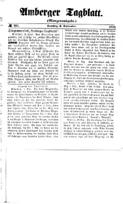 Amberger Tagblatt Samstag 3. September 1870