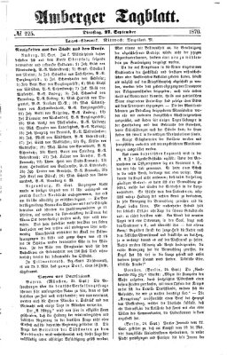 Amberger Tagblatt Dienstag 27. September 1870