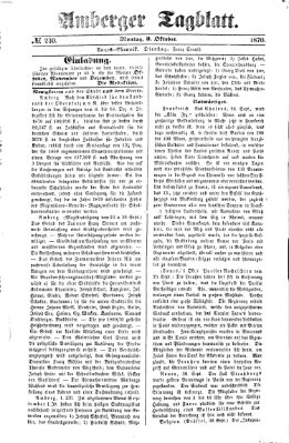 Amberger Tagblatt Montag 3. Oktober 1870